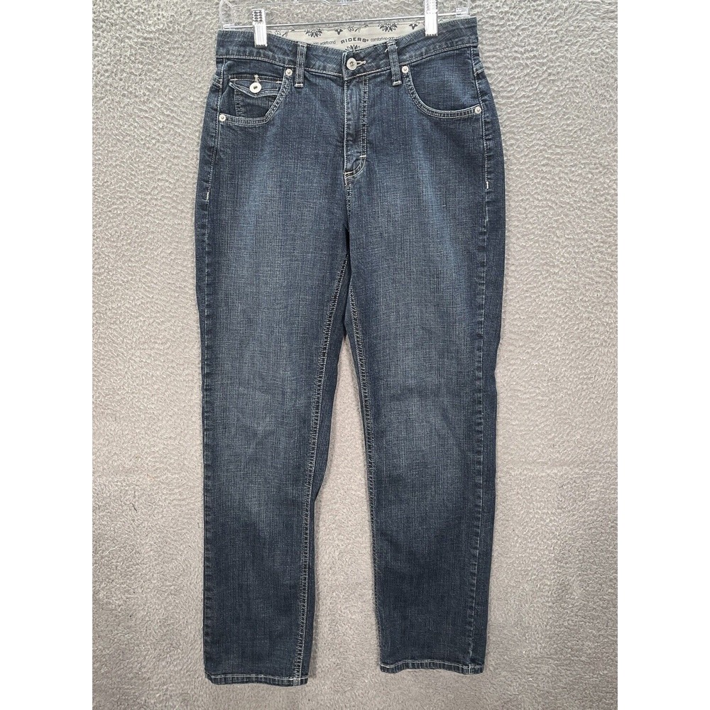 Riders By Lee Jeans Womens 10 Medium Blue Comfort No Gap Waistband Workwear